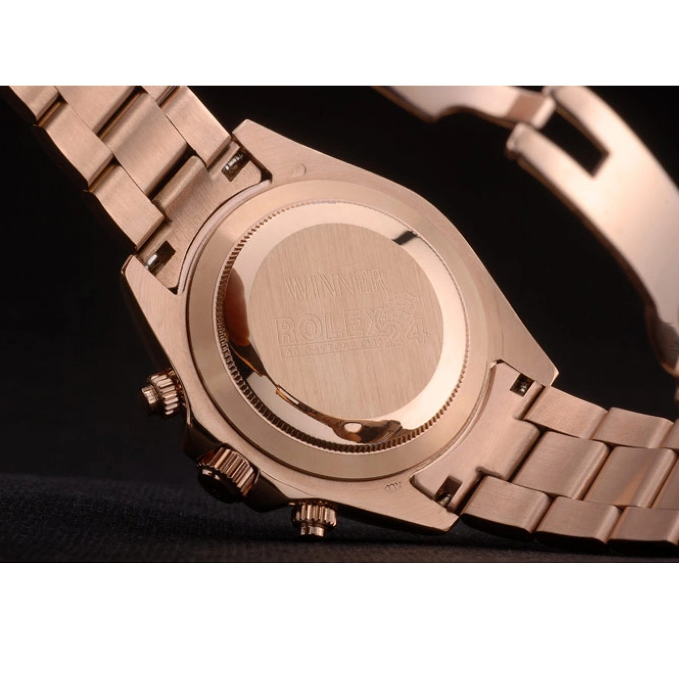 MiroTime 0801 Rolex Daytona Ion Plated Tachymeter Rose Gold Strap Rose Gold Dial 80244
